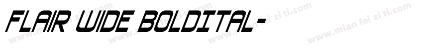 Flair Wide BoldItal字体转换